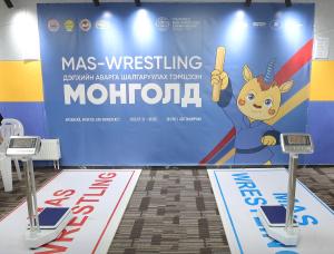 Pairs of the first day of the World Mas-Wrestling Championship in Mongolia