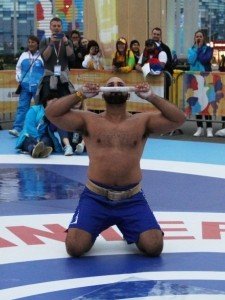 The Brazilian mas-wrestling team in Sochi