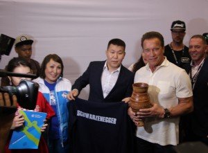 Arnold Schwarzenegger welcomed Mas-Wrestling in Melbourne