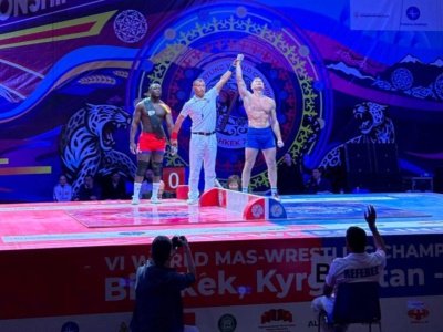 Oliver Kurek promotes mas-wrestling among the population.  In November he will bring the European Championship to Bystrica.
