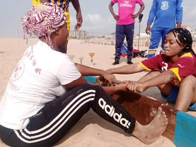 Mas wrestling training course in Cotonou, Benin