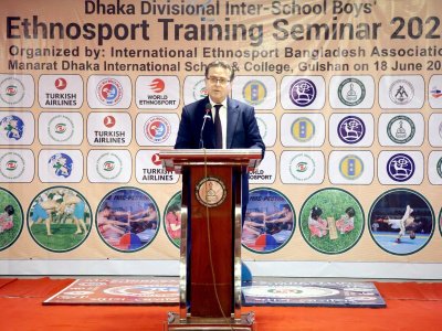 Mas-wrestling takes center stage at Dhaka Ethnosport Seminar 2026