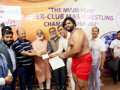 The Mujib Year Inter-Club Mas-Wresting Championship 2021 in Dhaka