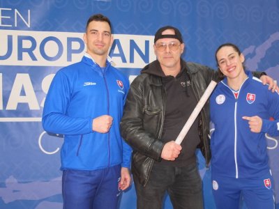 Pavel Cherngoradsky, Ivan Galkin, and Eldana Bolotbekova became the European Mas-Wrestling Absolute Champions 