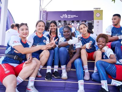 International mas-wrestling teams clash again on Russky Island 