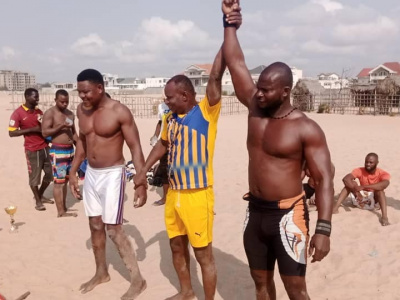 Mas wrestling training course in Cotonou, Benin