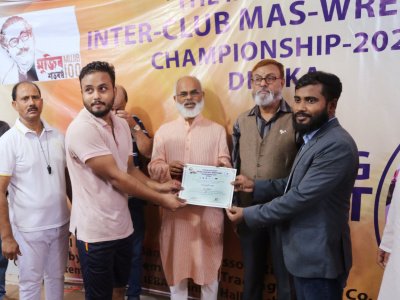 The Mujib Year Inter-Club Mas-Wresting Championship 2021 in Dhaka