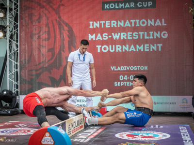 Azat Tashtanbekov is a winner of the Kolmar Mas-Wrestling Cup