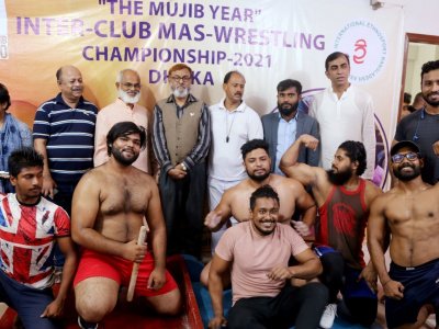 The Mujib Year Inter-Club Mas-Wresting Championship 2021 in Dhaka