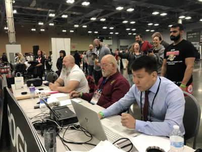 International Mas-Wrestling Tournament in USA was held at empty stands