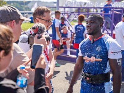 International mas-wrestling teams clash again on Russky Island 