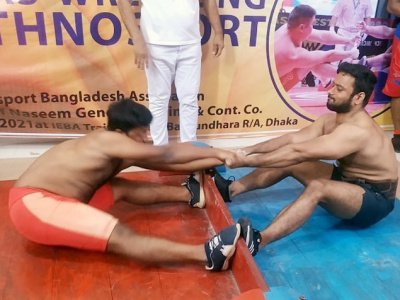 The Mujib Year Inter-Club Mas-Wresting Championship 2021 in Dhaka