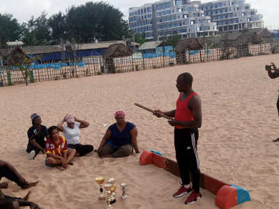 Mas wrestling training course in Cotonou, Benin