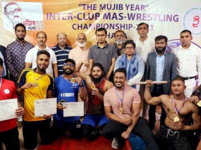 The Mujib Year Inter-Club Mas-Wresting Championship 2021 in Dhaka