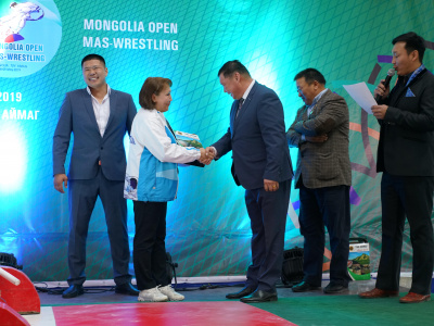 Mongolian mas-wrestling is open to the whole world