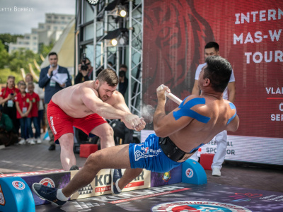 Azat Tashtanbekov is a winner of the Kolmar Mas-Wrestling Cup