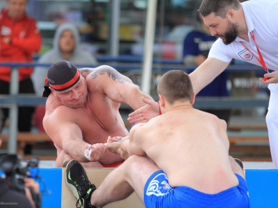 Viktor Kolibabchuk and Anniina Vaaranmaa are the European mas-wrestling absolute champions in 2019