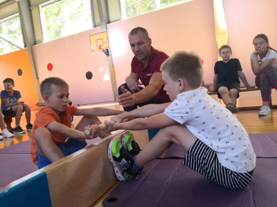  Mas-wrestling presentation was held at KidFitLand children's sports camp in Latvia