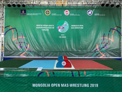 The national mas-wrestling championship starts in Mongolia