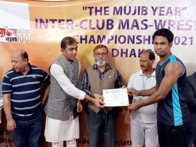 The Mujib Year Inter-Club Mas-Wresting Championship 2021 in Dhaka