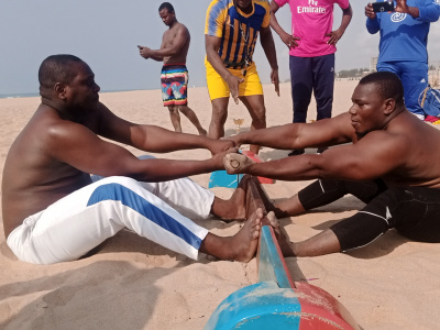 Mas wrestling training course in Cotonou, Benin