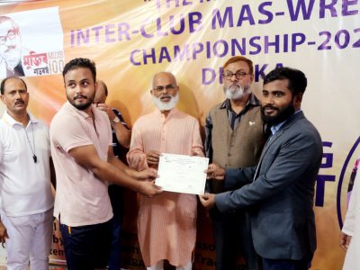 The Mujib Year Inter-Club Mas-Wresting Championship 2021 in Dhaka