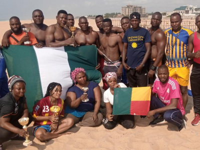 Mas wrestling training course in Cotonou, Benin