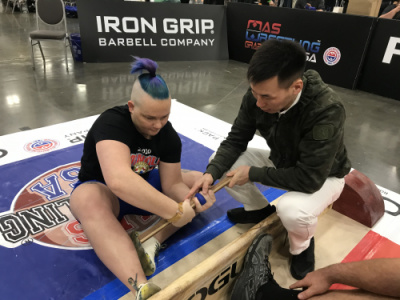 International Mas-Wrestling Tournament in USA was held at empty stands