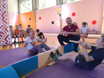  Mas-wrestling presentation was held at KidFitLand children's sports camp in Latvia