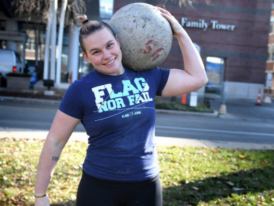 She earned wrestling gold in Poland, then returned to work at Riley