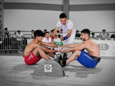 Two hundred mas-wrestlers fought for the titles of the best in Azerbaijan