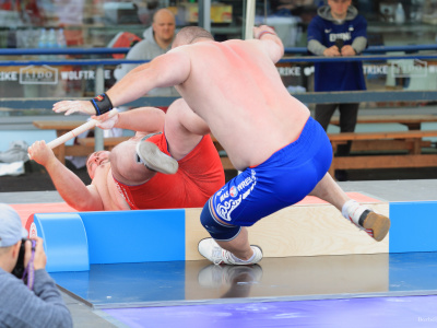 Viktor Kolibabchuk and Anniina Vaaranmaa are the European mas-wrestling absolute champions in 2019