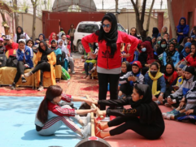 Mas-Wrestling competition among women was held in Kabul, Afghanistan