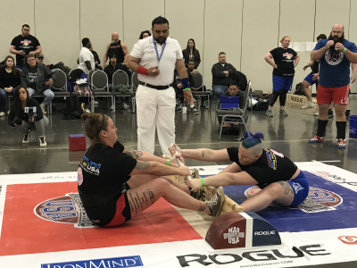 International Mas-Wrestling Tournament in USA was held at empty stands