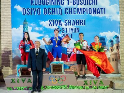 Heroes of the 2nd competition day of the Mas-Wrestling World Cup in Khiva