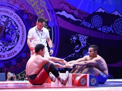 Introducing the captain of the Egypt youth mas-wrestling team