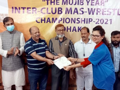 The Mujib Year Inter-Club Mas-Wresting Championship 2021 in Dhaka