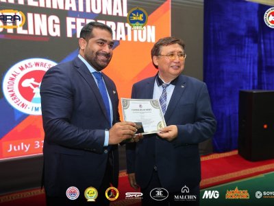 President Alexander Akimov held an expanded meeting of the Presidium of the International Mas-wrestling Federation in Arkhangai
